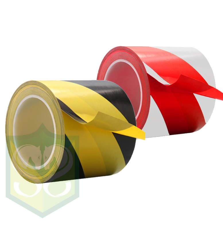 3" 警示膠貼 (紅/白 , 黃/黑)