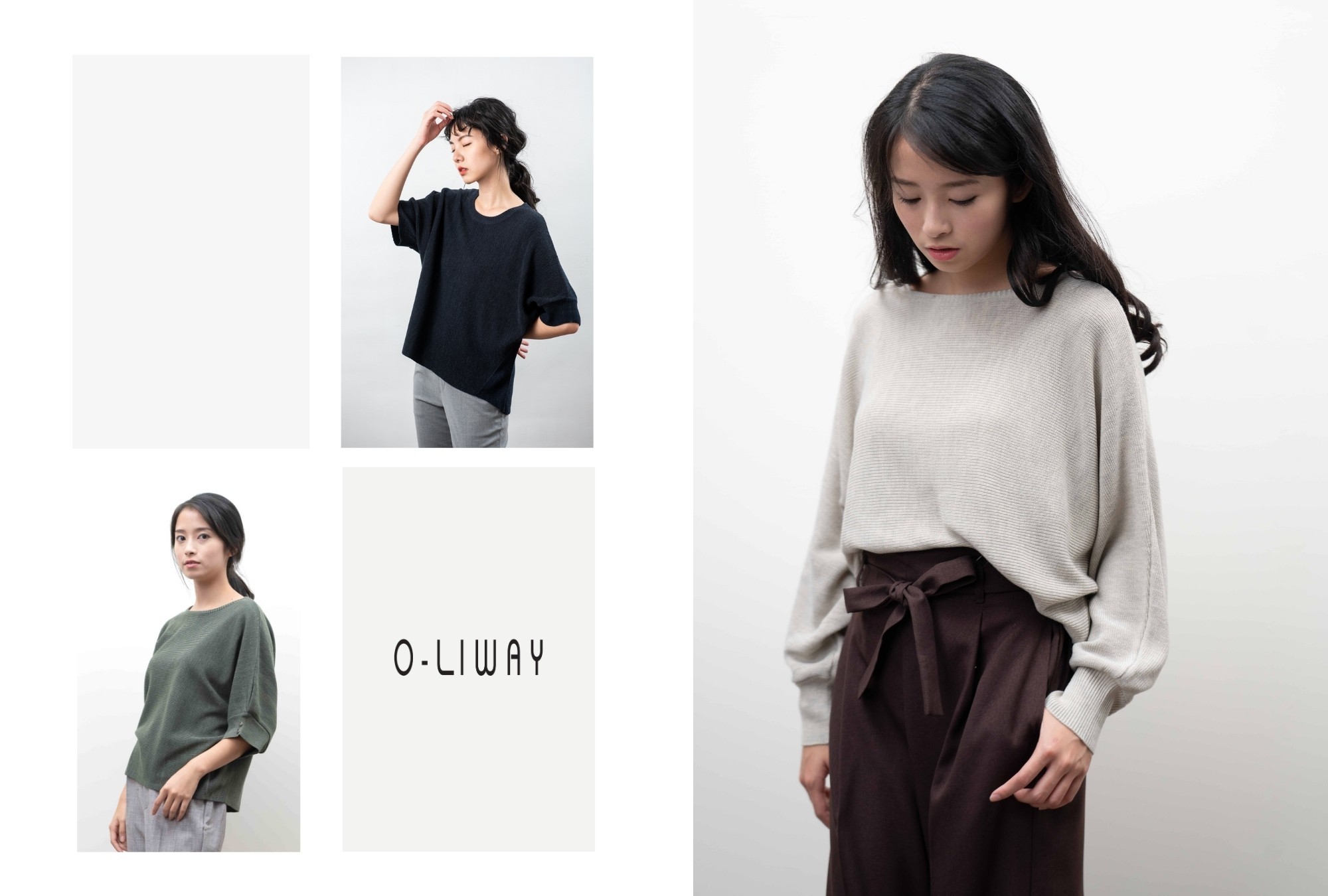 視覺顯瘦的連袖針織衫