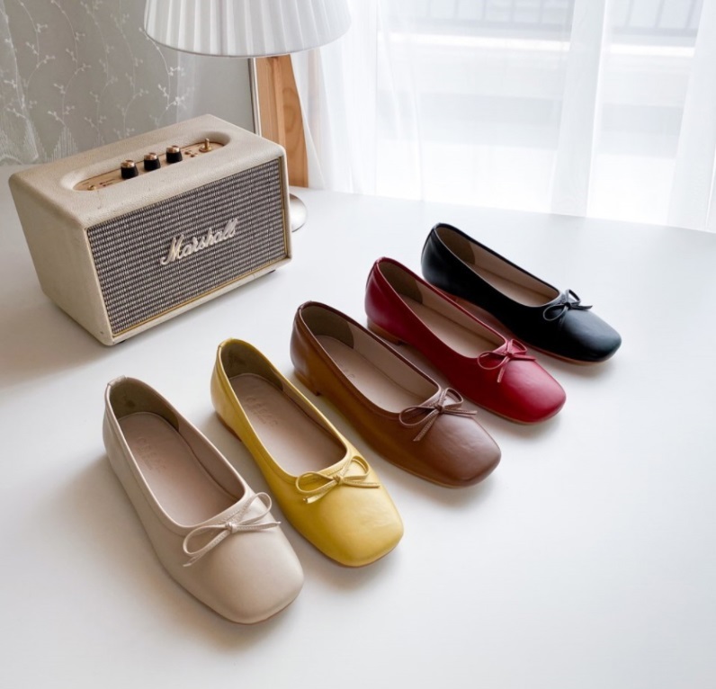 韓國製🇰🇷SH3022 百搭蝴蝶結小方頭平底鞋（5色）