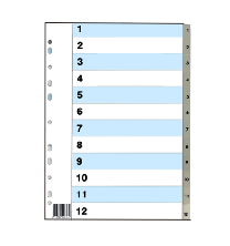 A4 數字/月份膠索引