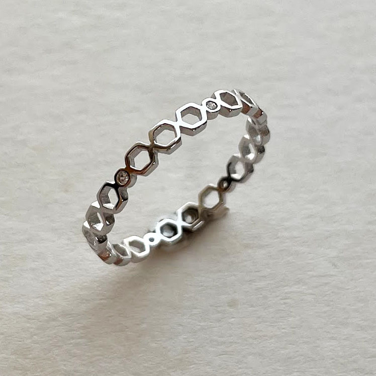Silver/蜂巢戒指