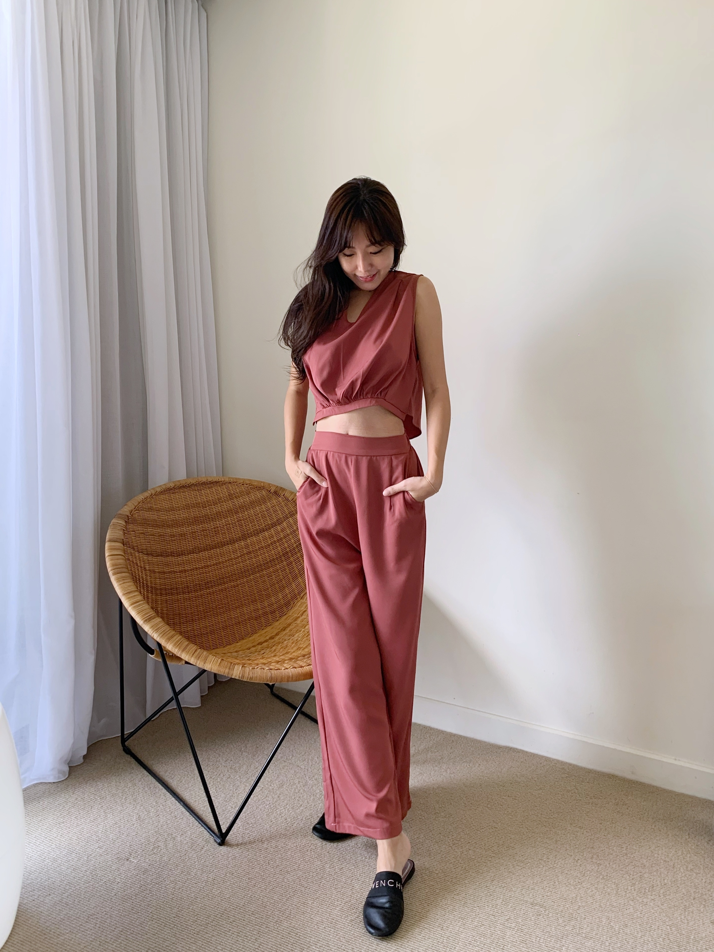 Cranberry 小紅莓 氣質背心雪紡套裝