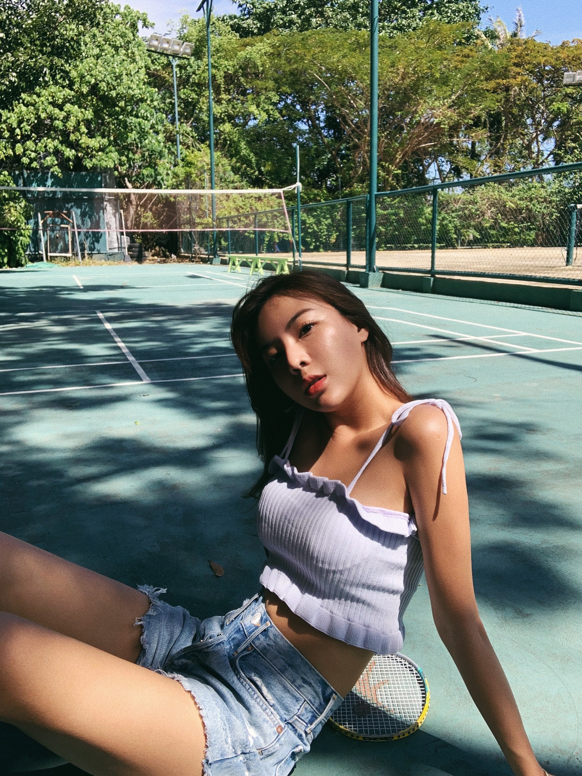 Baby face 軟妹子最愛 綁帶針織短上衣(有胸墊)