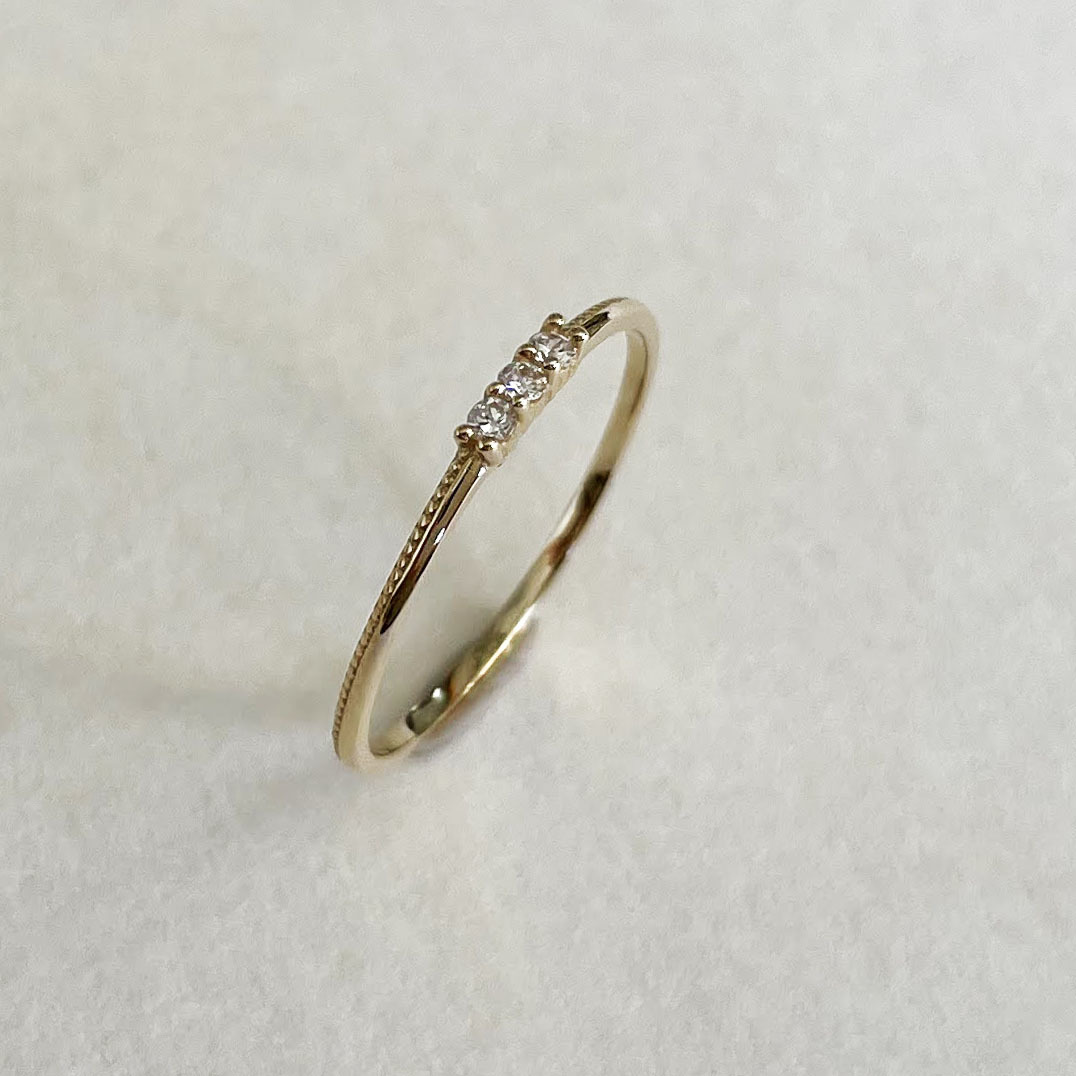 10K/經典閃耀線戒