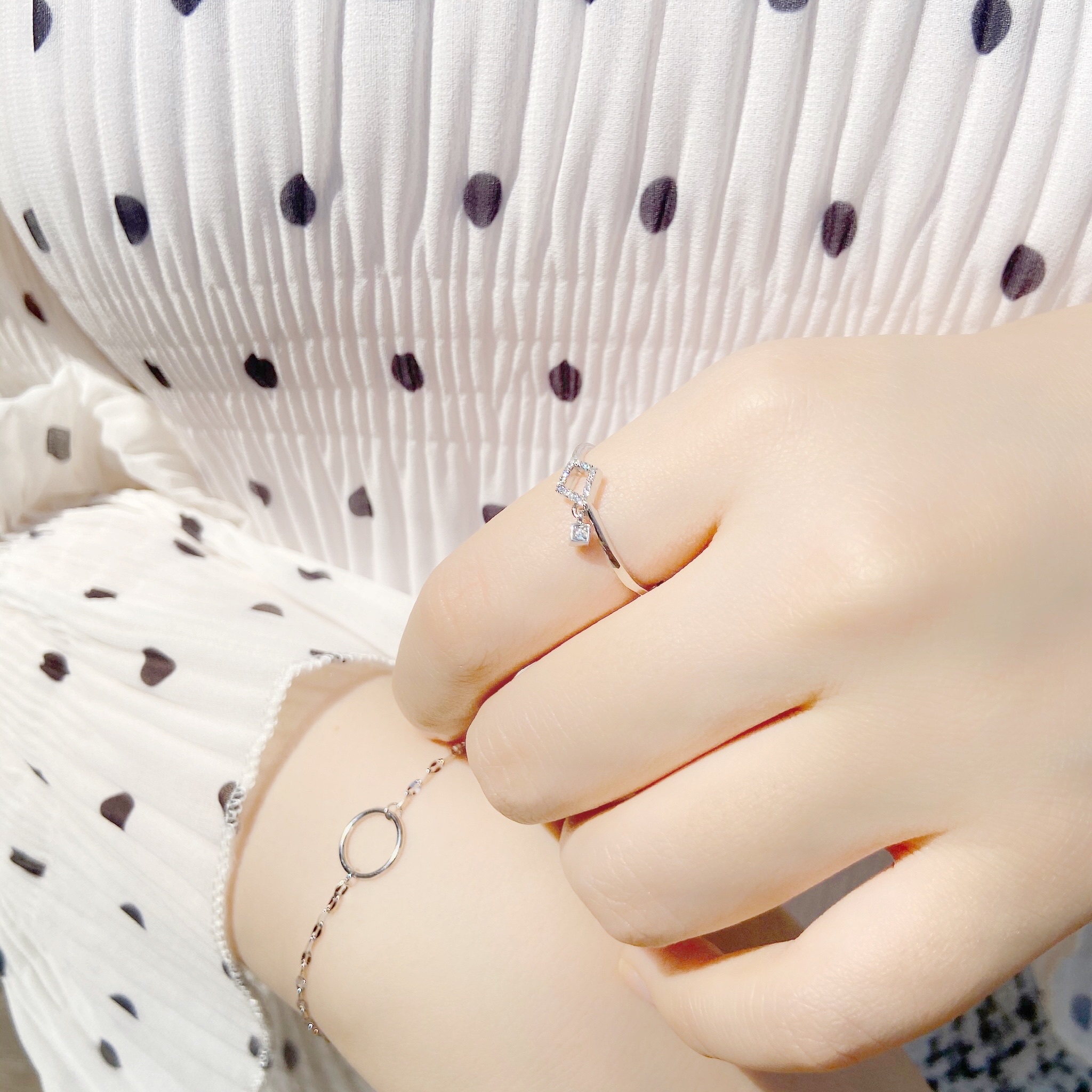 | 925純銀・白金 | 日常安全感手鏈 | BR0142 |