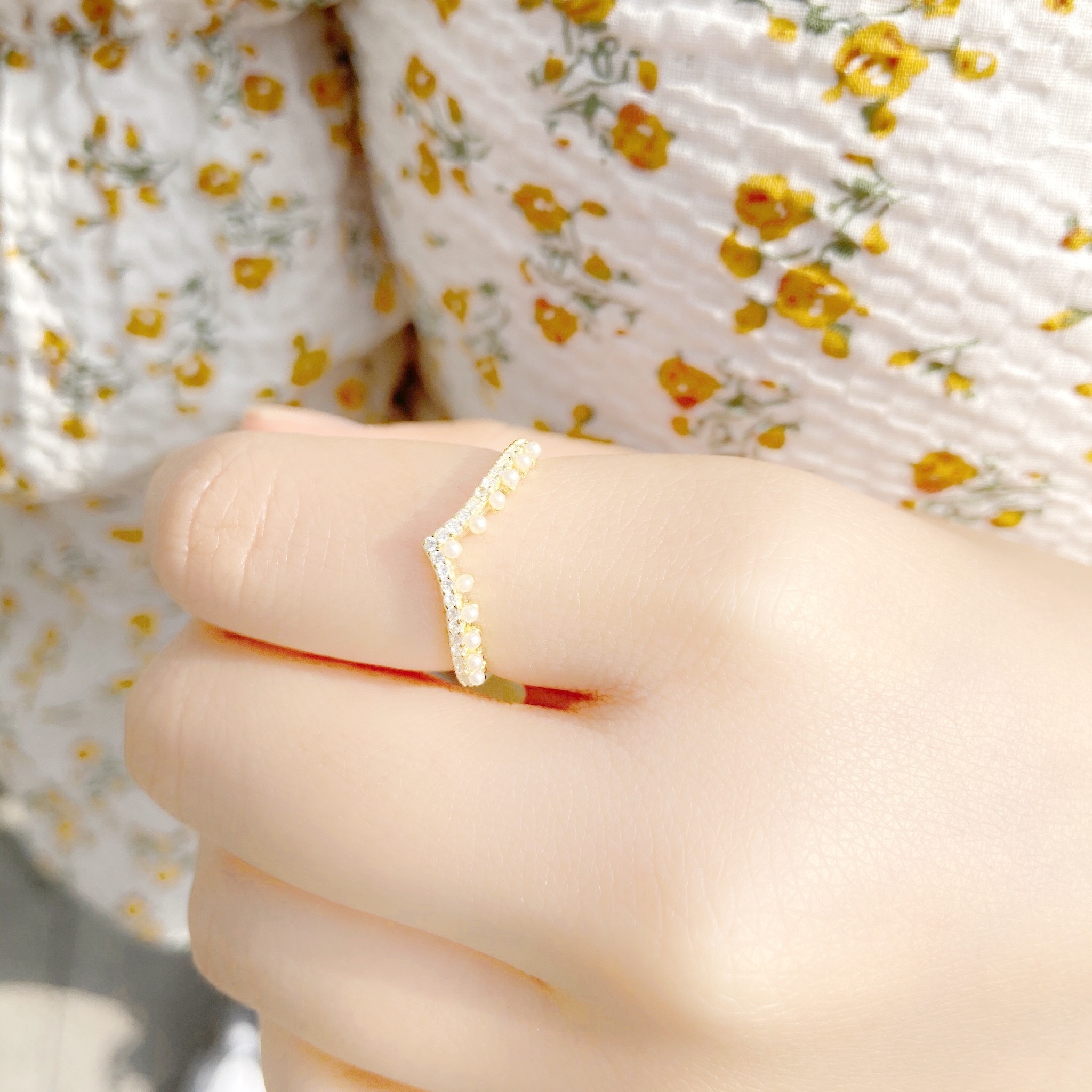 | 925純銀丨蕾絲裙邊戒指 | RI0247 |