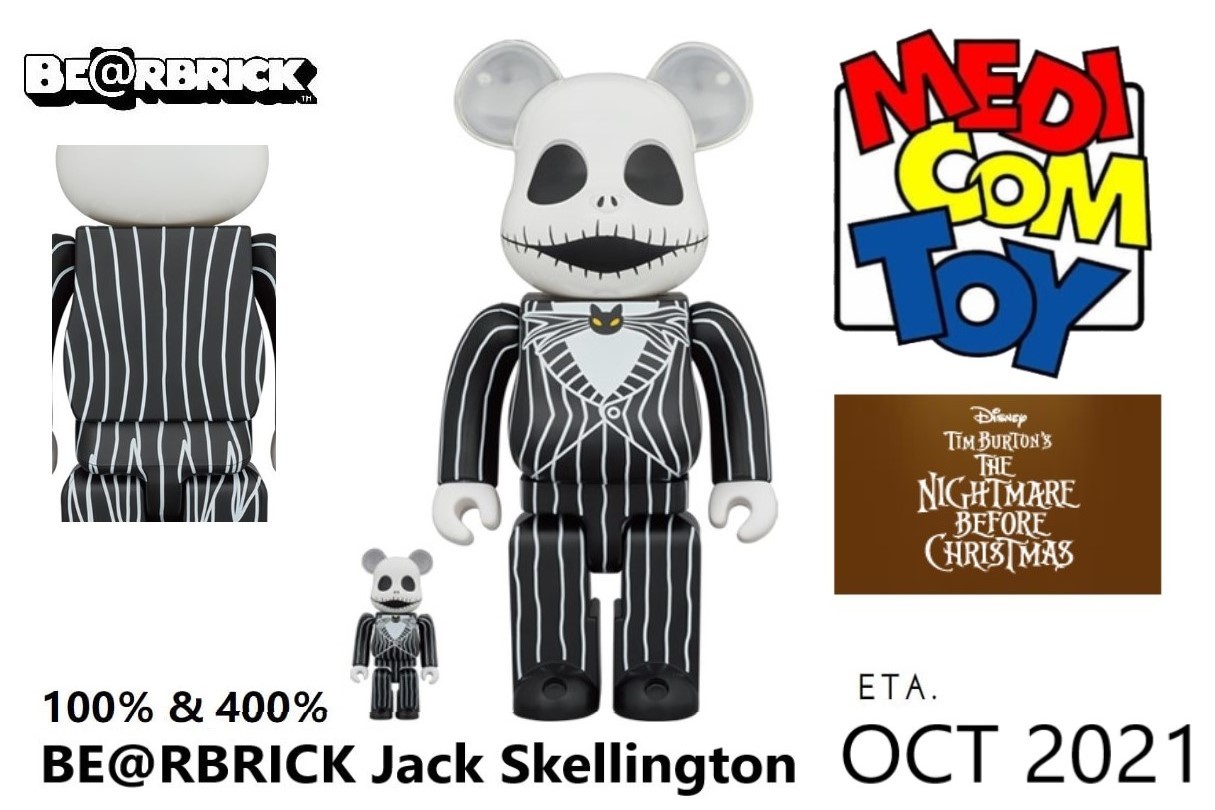 BE@RBRICK JACK SKELLINGTON 100％ & 400％