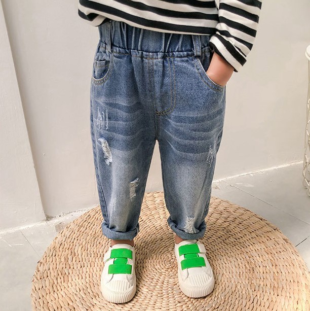 帥氣刷破休閒牛仔褲