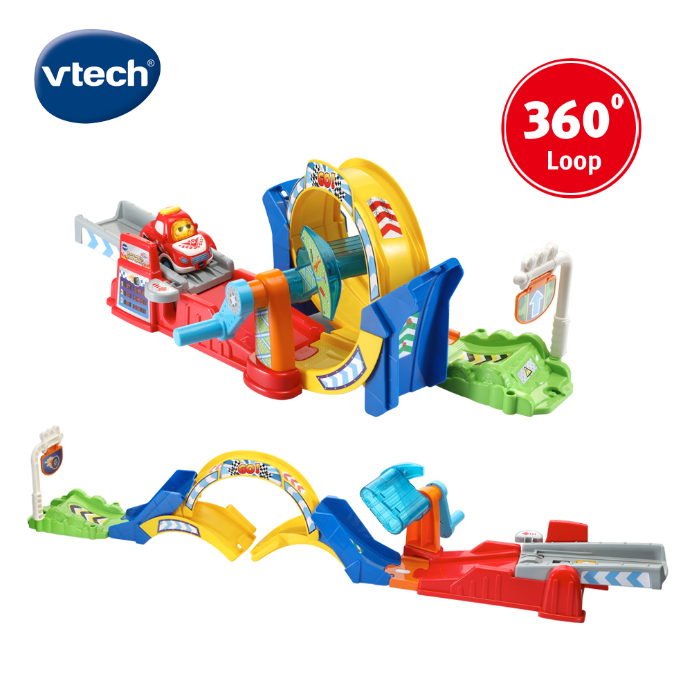 Vtech 嘟嘟聲光互動車-360度旋轉軌道組
