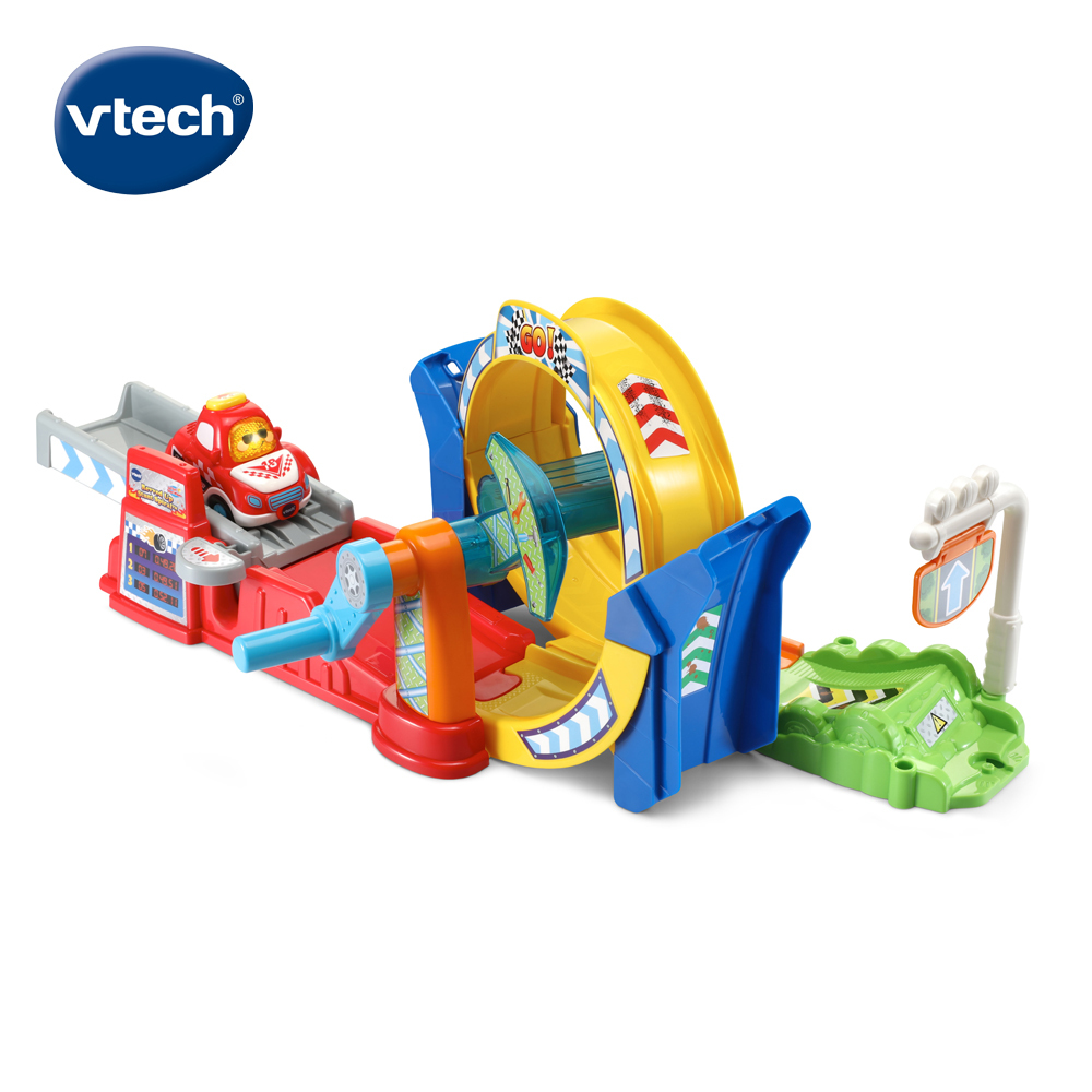 Vtech 嘟嘟聲光互動車-360度旋轉軌道組