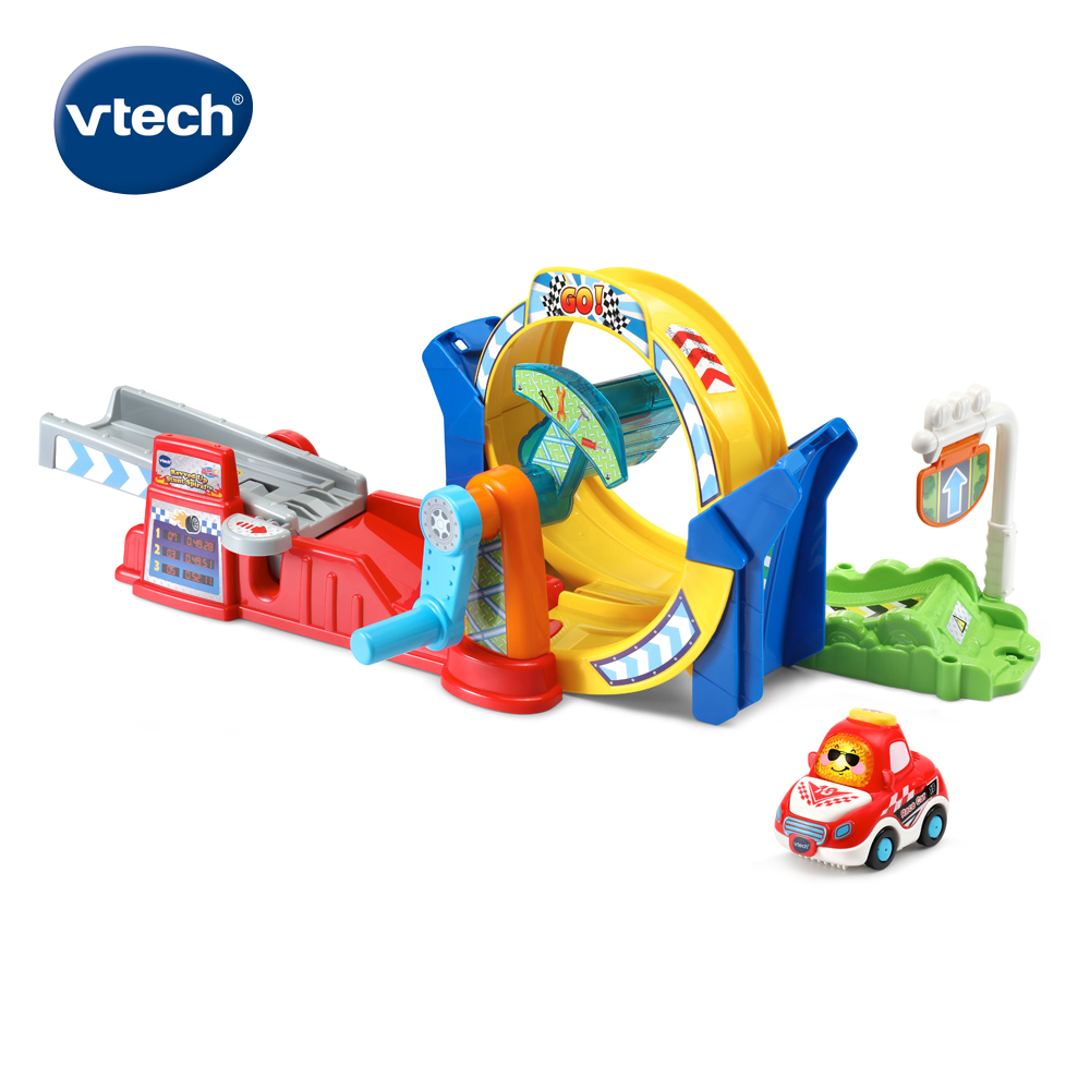 Vtech 嘟嘟聲光互動車-360度旋轉軌道組｜台灣總代理