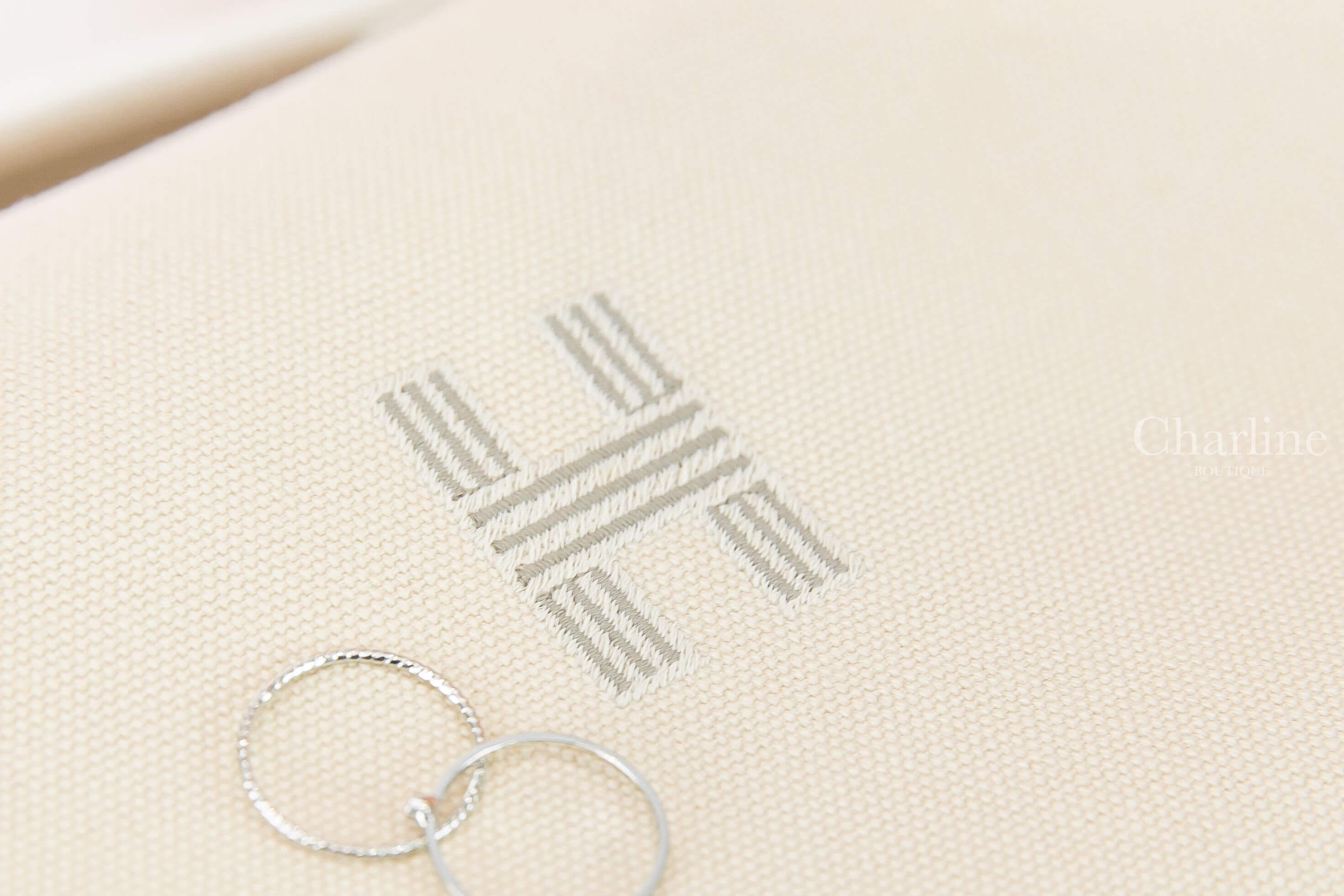 Hermès Bride A Brac Travel Case, Large Model 米白色提把棉質大型手提包