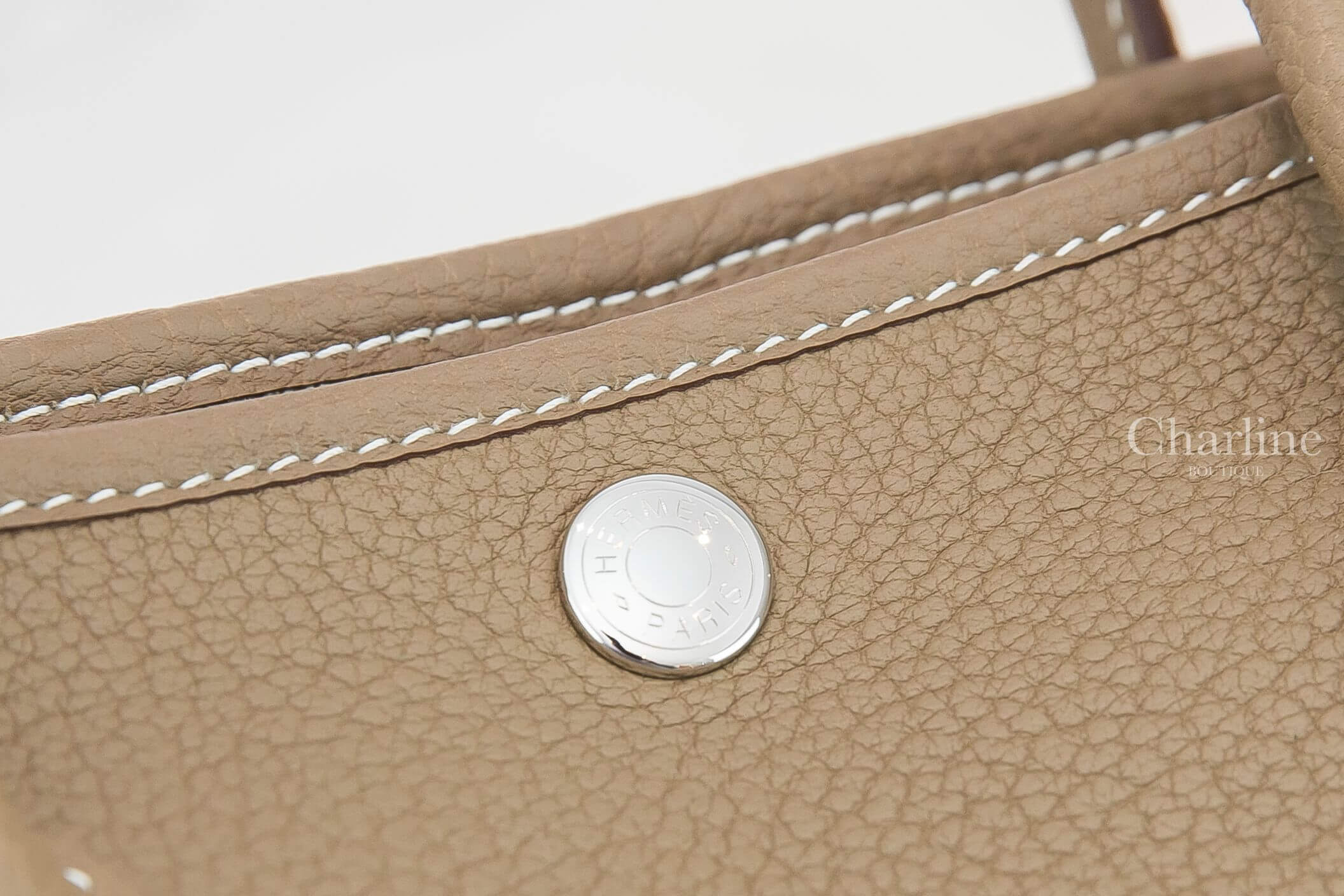 Hermès Garden Party 30cm 18 Etoupe Veau Negonda 大象灰手提包