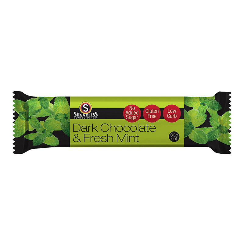 [Sugarless Confectionery] Dark Chocolate & Fresh Mint 無添加糖薄荷黑朱古力 30g