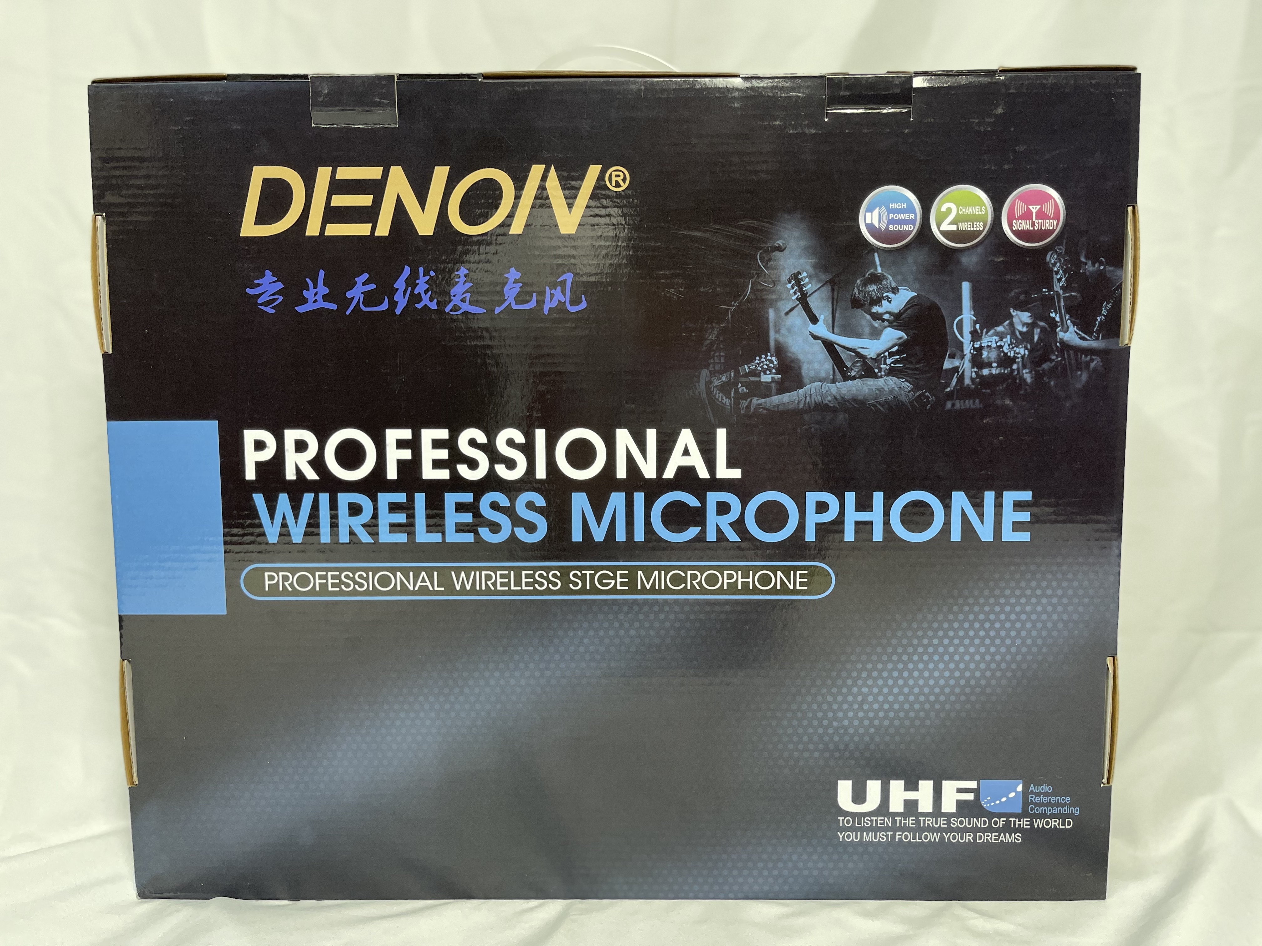 DENON UHF D-K10 紅外調頻 四線天線無線 一對二無線專業K歌麥克風 Wireless