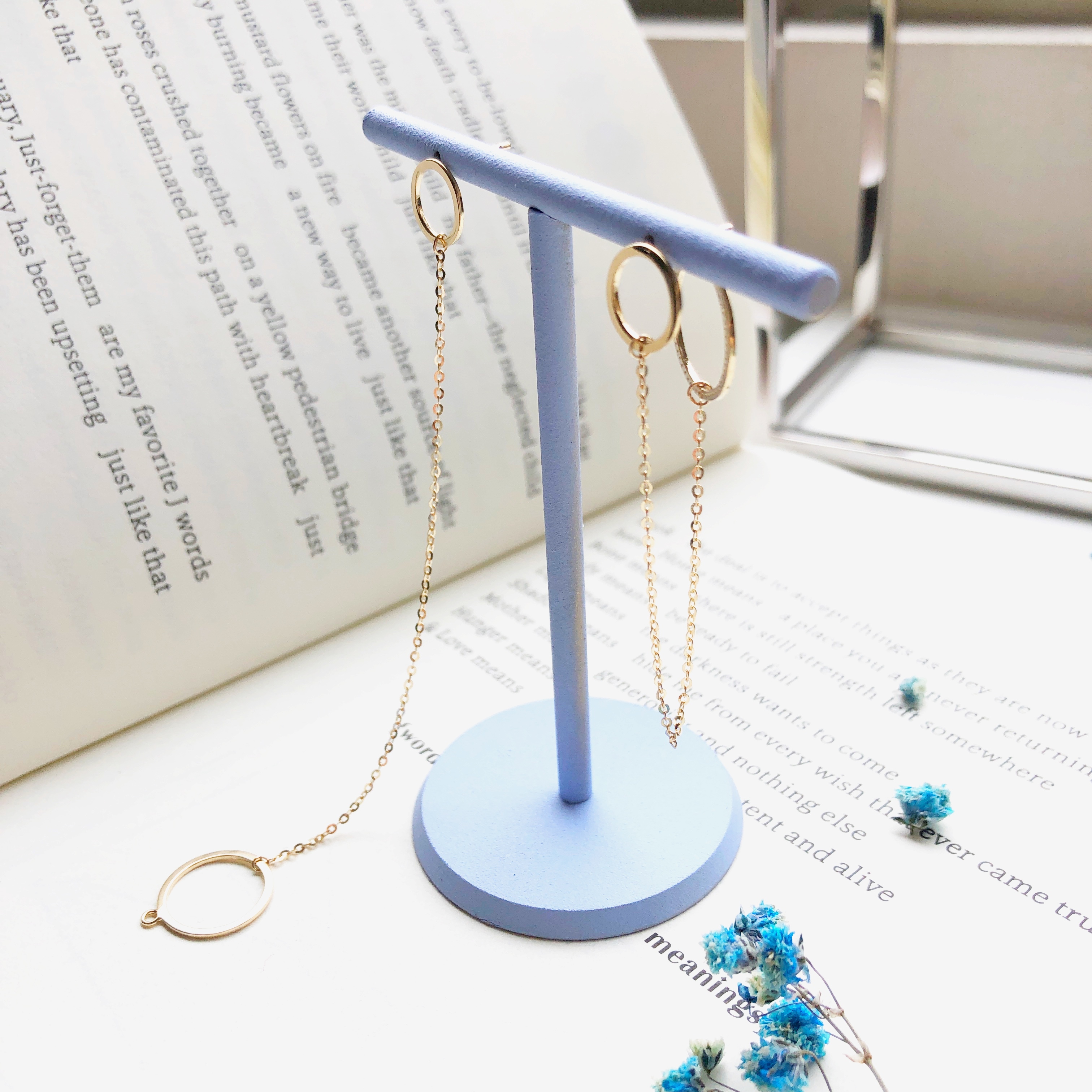 10K/雙圈層次耳環