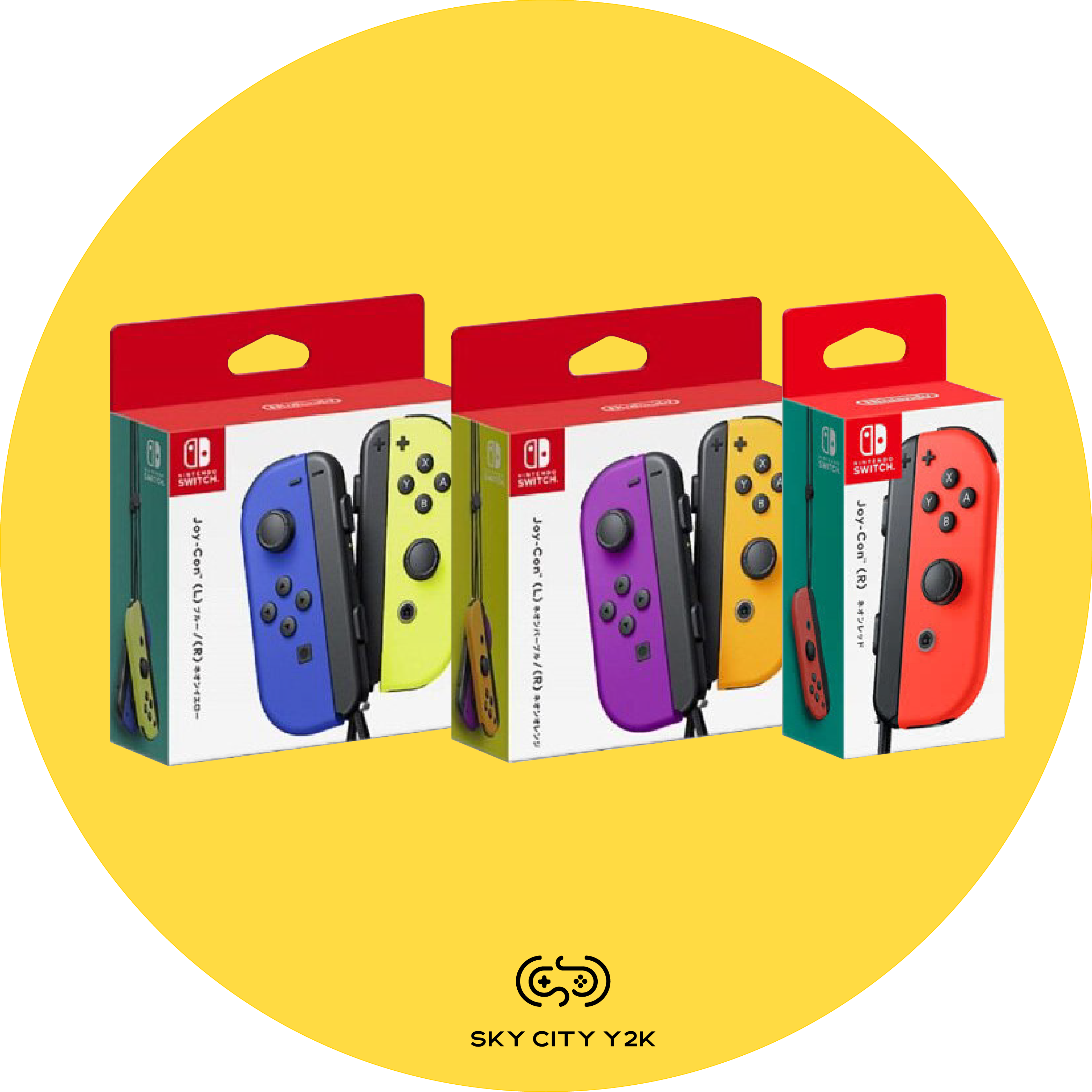 任天堂Nintendo Switch 紅藍藍黃紫橙粉綠Joy-Con （L）／（R）左右手製