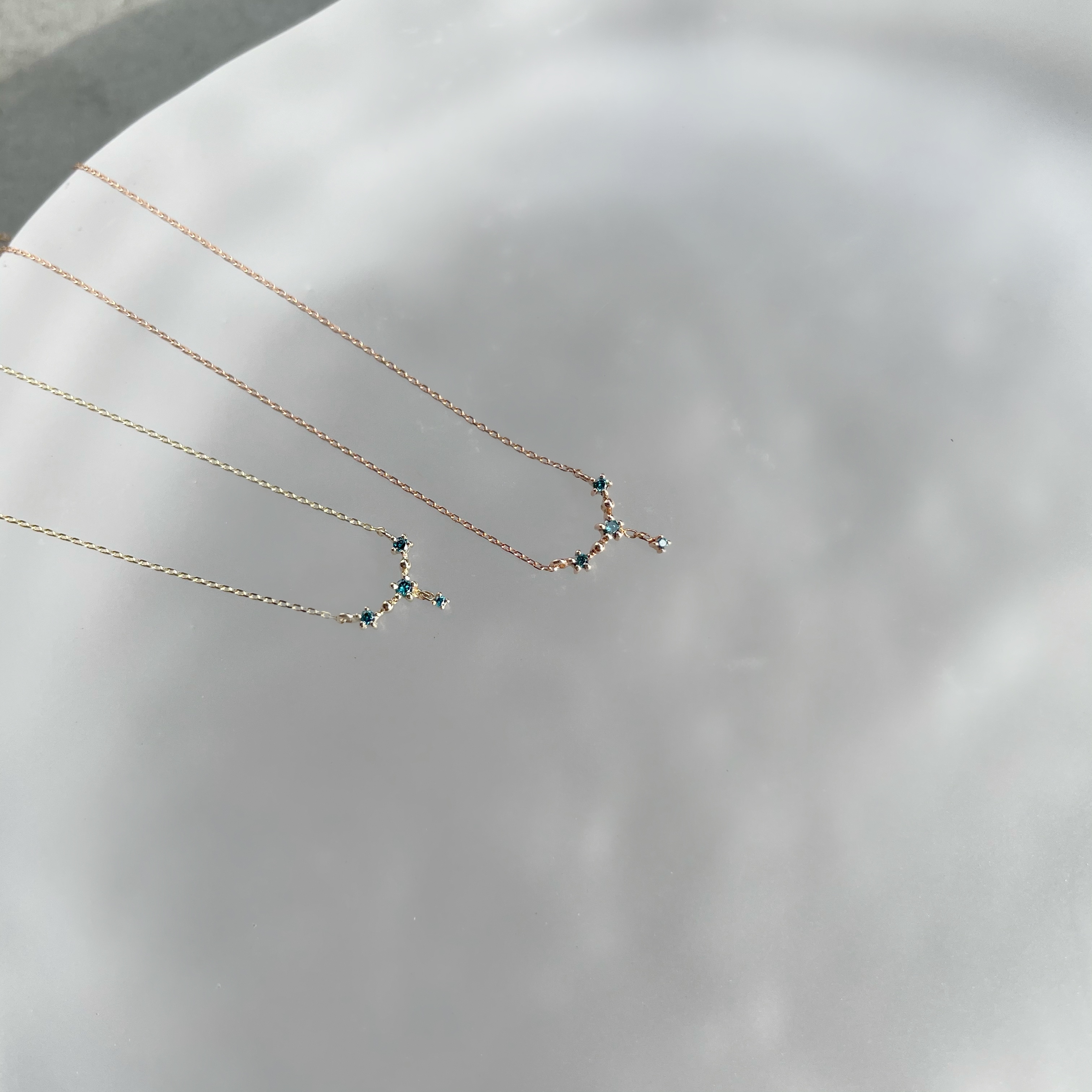 14K Stardust藍鑽鎖骨鏈