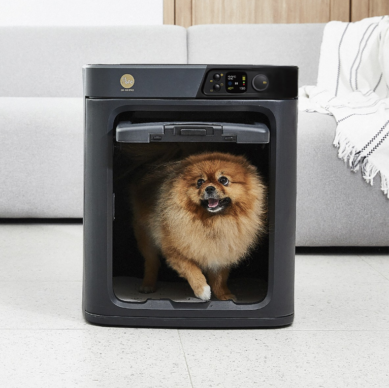 【接受預訂】PePe DR-100 PRO 韓國全自動負離子智能寵物烘毛機 [黑色] (原裝行貨｜一年保養）
