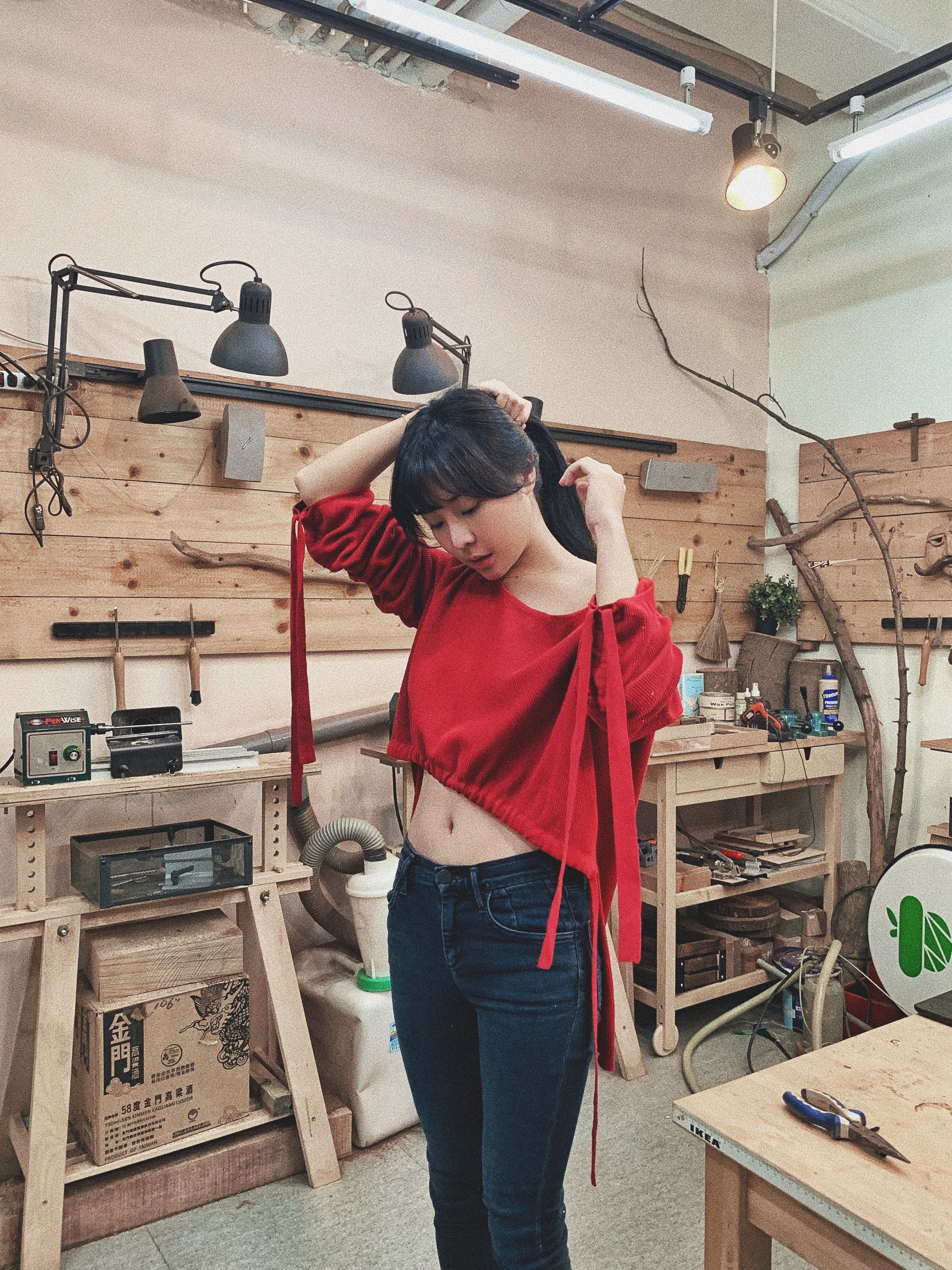 Lavender 等待愛情 長袖前短後長針織上衣