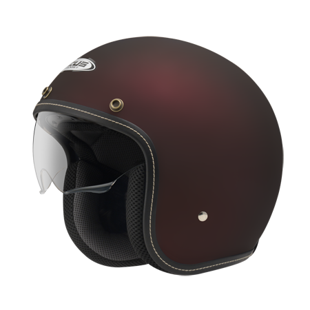 ZEUS ZS-388A 素色 消光酒紅 3/4罩 輕量化 雙鏡片