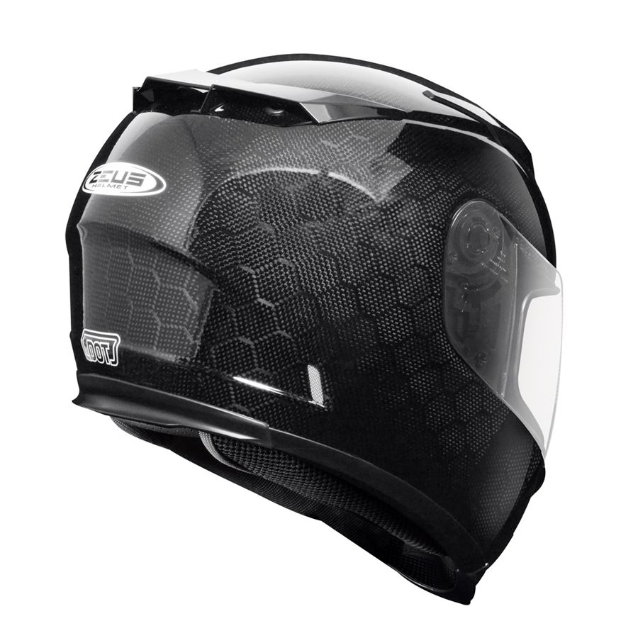 ZEUS ZS-1200H 透明六角碳纖維 全罩 輕量化 雙鏡片 雙D扣