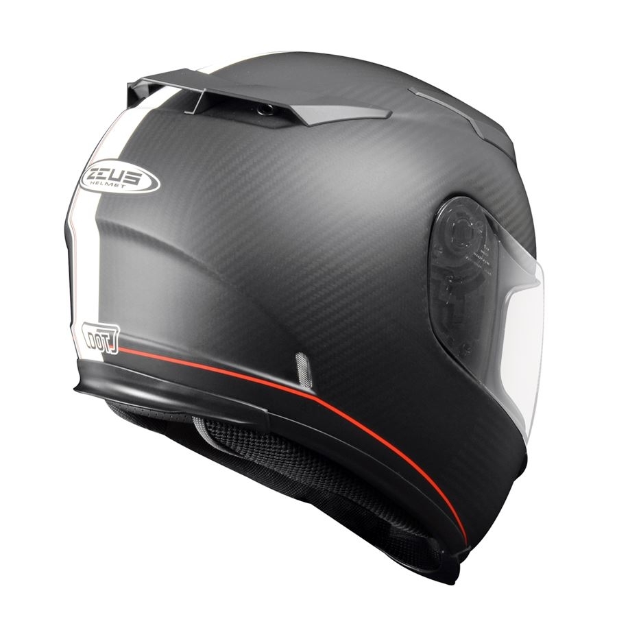 ZEUS ZS-1200H N53 消光碳纖白 全罩 輕量化 雙鏡片 雙D扣