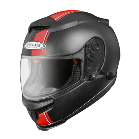 ZEUS ZS-1200H N53 消光碳纖紅 全罩 輕量化 雙鏡片 雙D扣