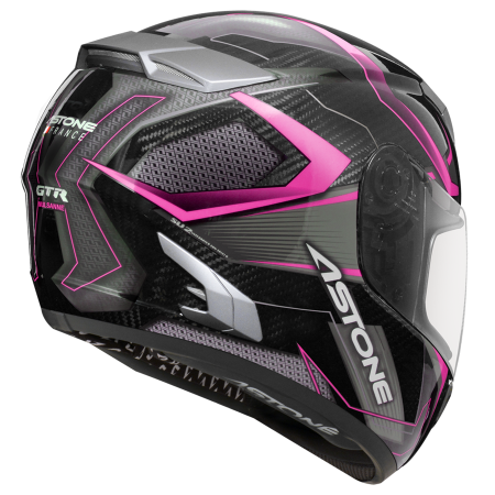 ASTONE GTR N55 透明碳纖桃紅 全罩 輕量化 雙鏡片 雙D扣