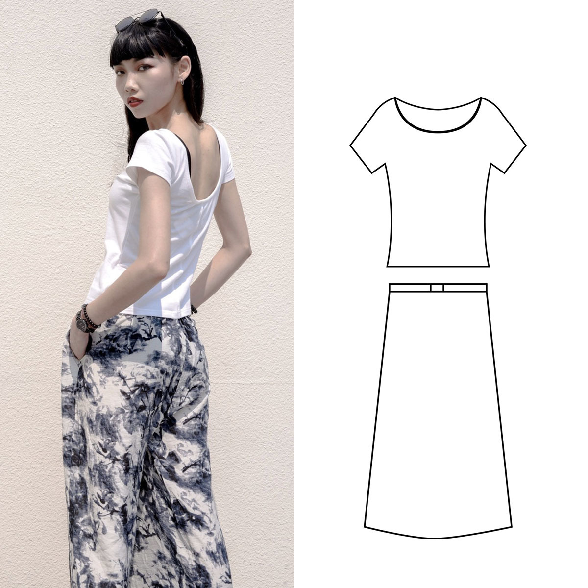 舒適優雅白t穿搭（女）