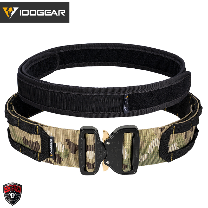 IDOGEAR Tactical 2 Inch Combat Belt Metal COBRA Buckle