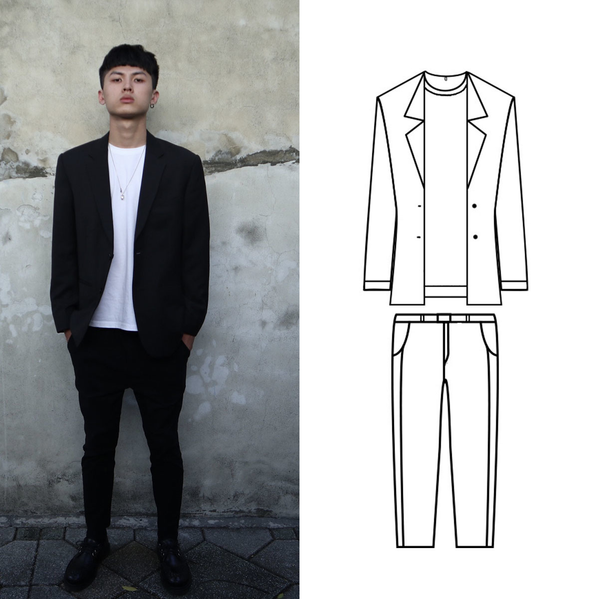 正式場合白T穿搭（男）