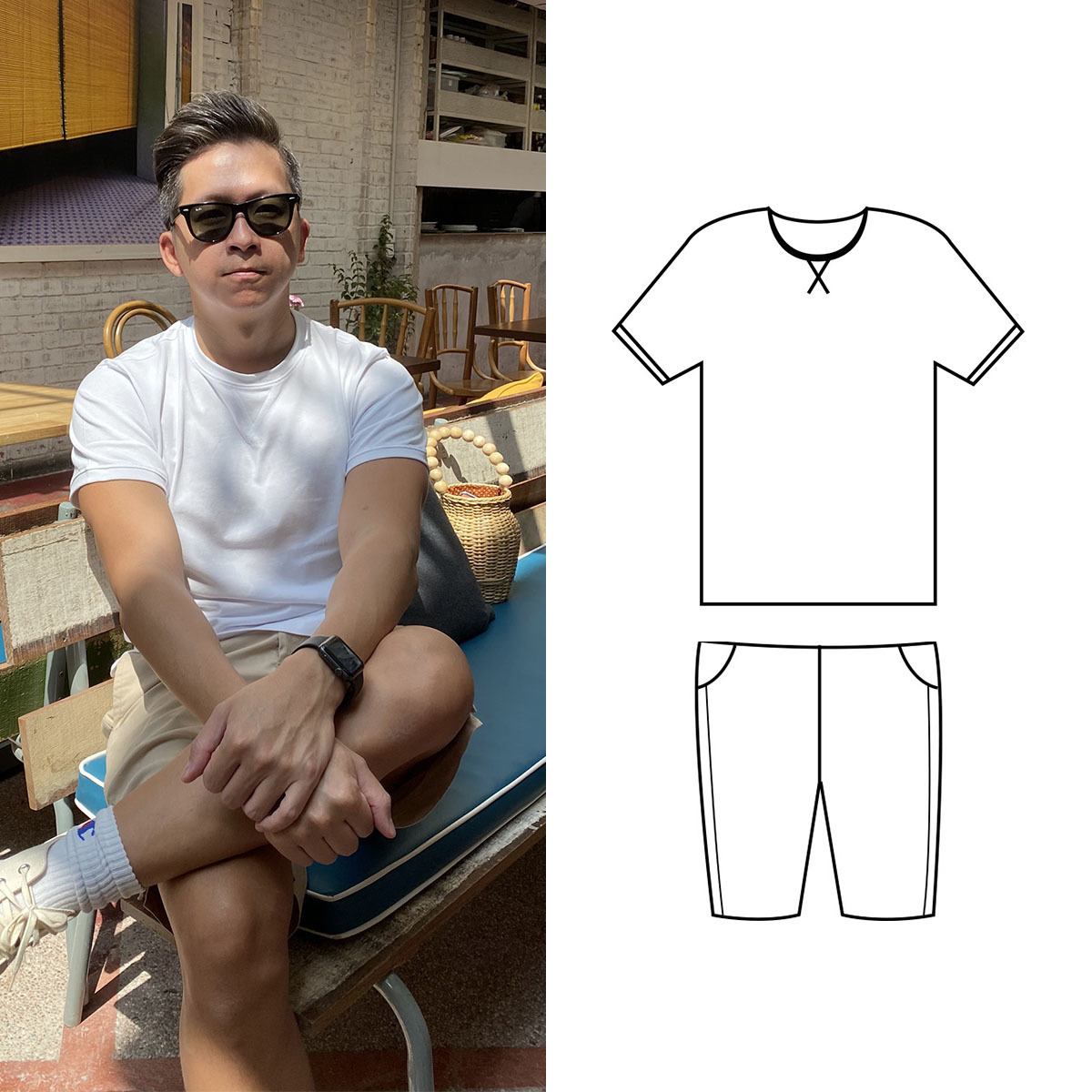 休閒風格白T穿搭（男）