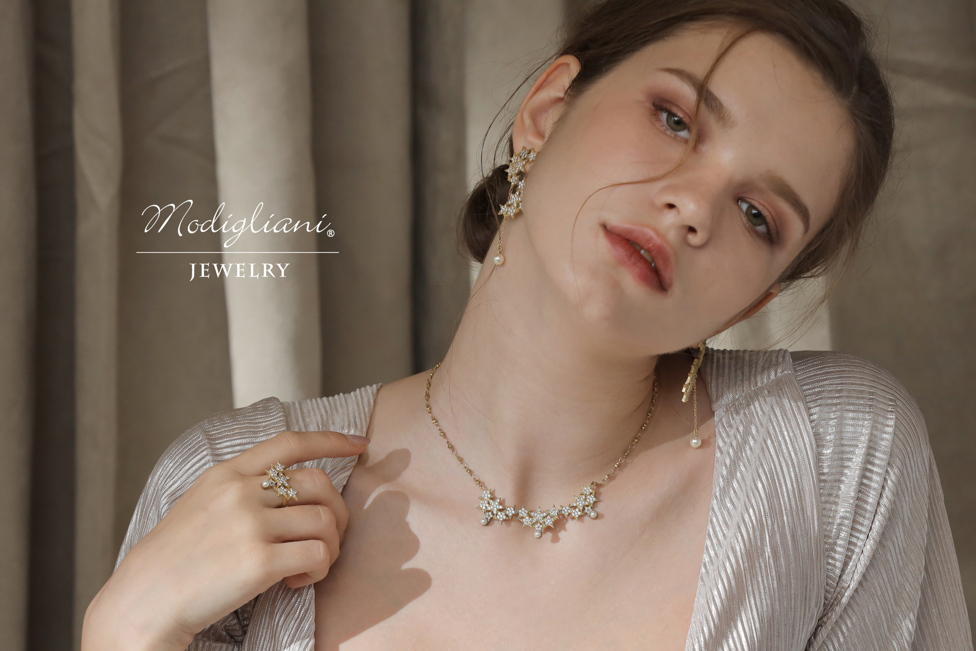 黃銅飾品,黃銅,星星,氣質,搶眼,項鍊,華麗,鋯石,水晶珍珠