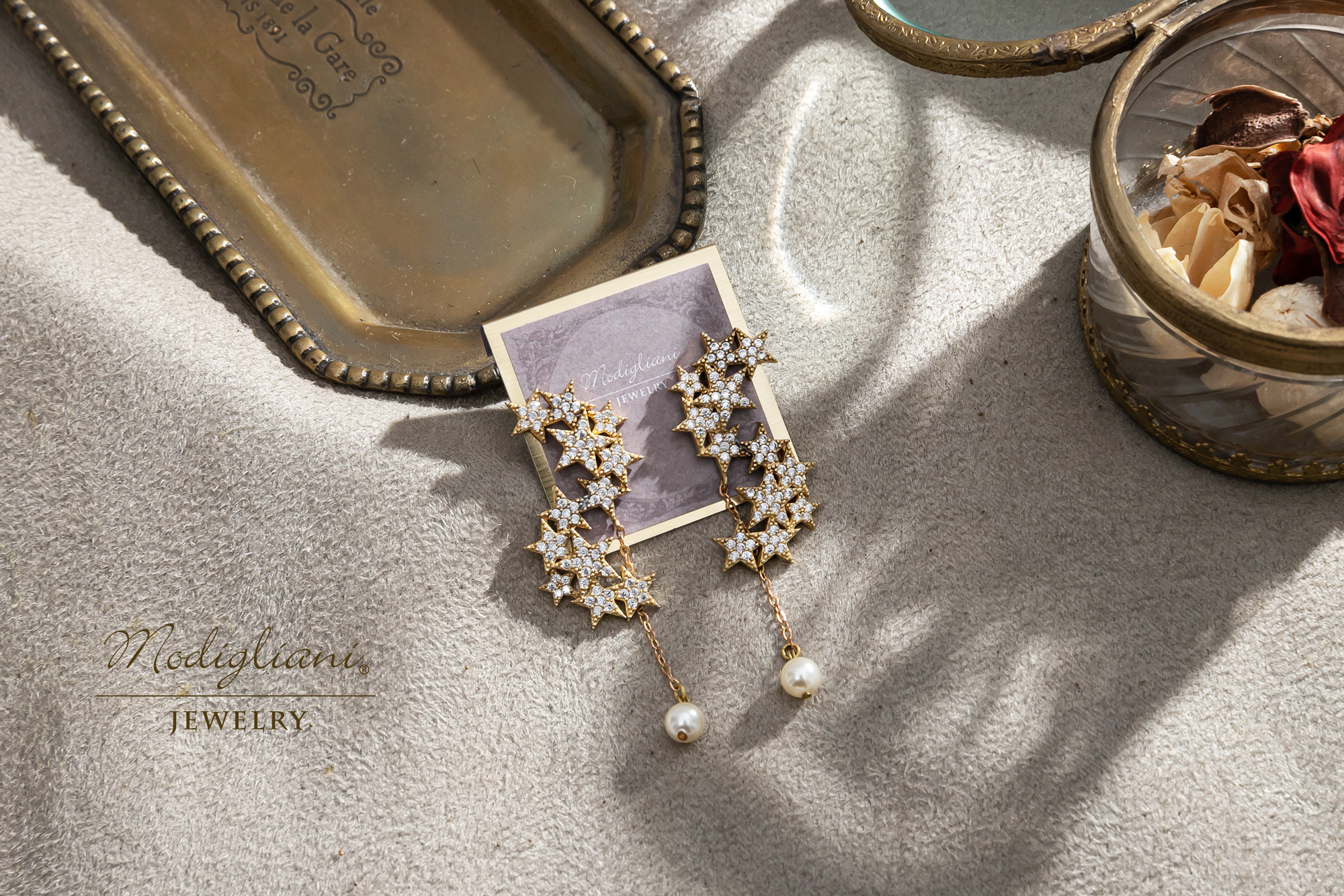 黃銅飾品,黃銅,星星,耳環,搶眼,垂墜式耳環,華麗,鋯石,水晶珍珠