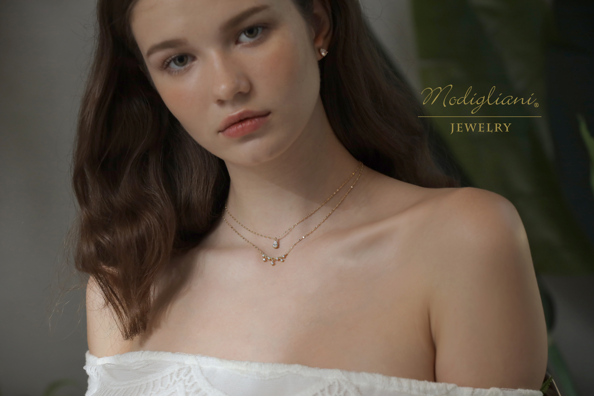 黃銅飾品,黃銅,氣質,仙女,雙層項鍊,項鍊,小巧,鋯石