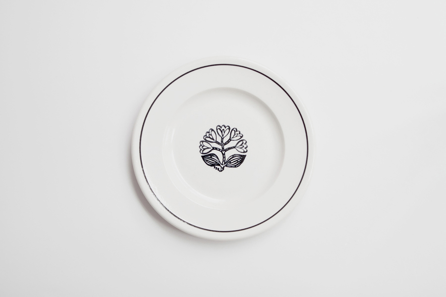 鹿兒島睦 x JOHN JULIAN-side plate 16cm lily of the valley