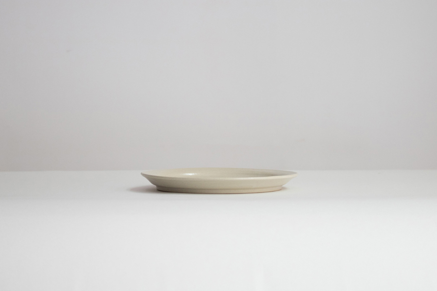 青人窯-6寸皿   白せと釉 (白)