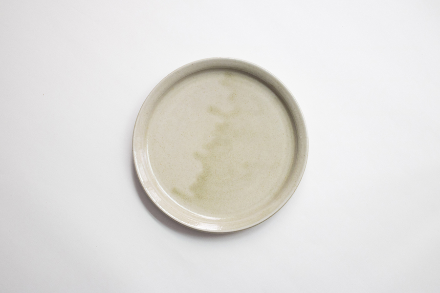 青人窯-7寸皿   魚沼綠灰釉 (薄綠)