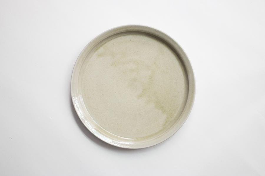 青人窯-8寸皿   魚沼綠灰釉 (薄綠)