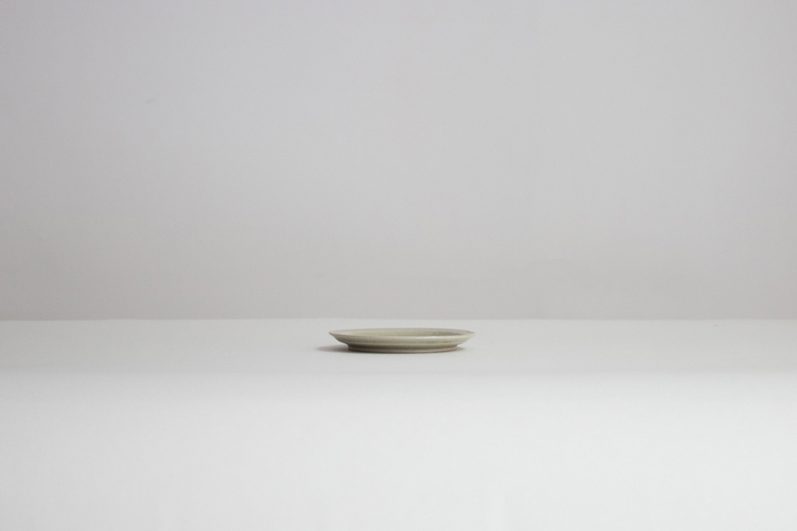 青人窯-豆皿    魚沼綠灰釉 (薄綠)