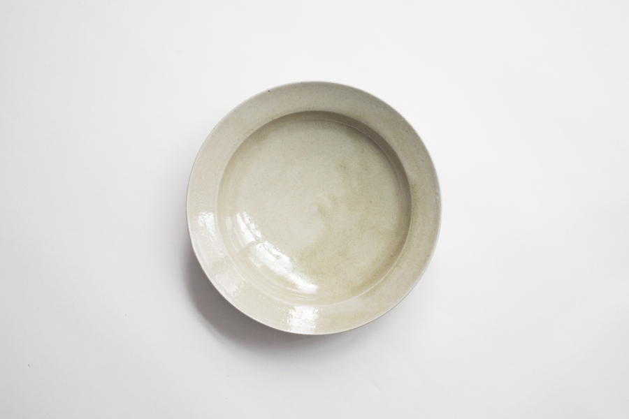 青人窯-湯邊皿   /  魚沼綠灰釉 (薄綠)