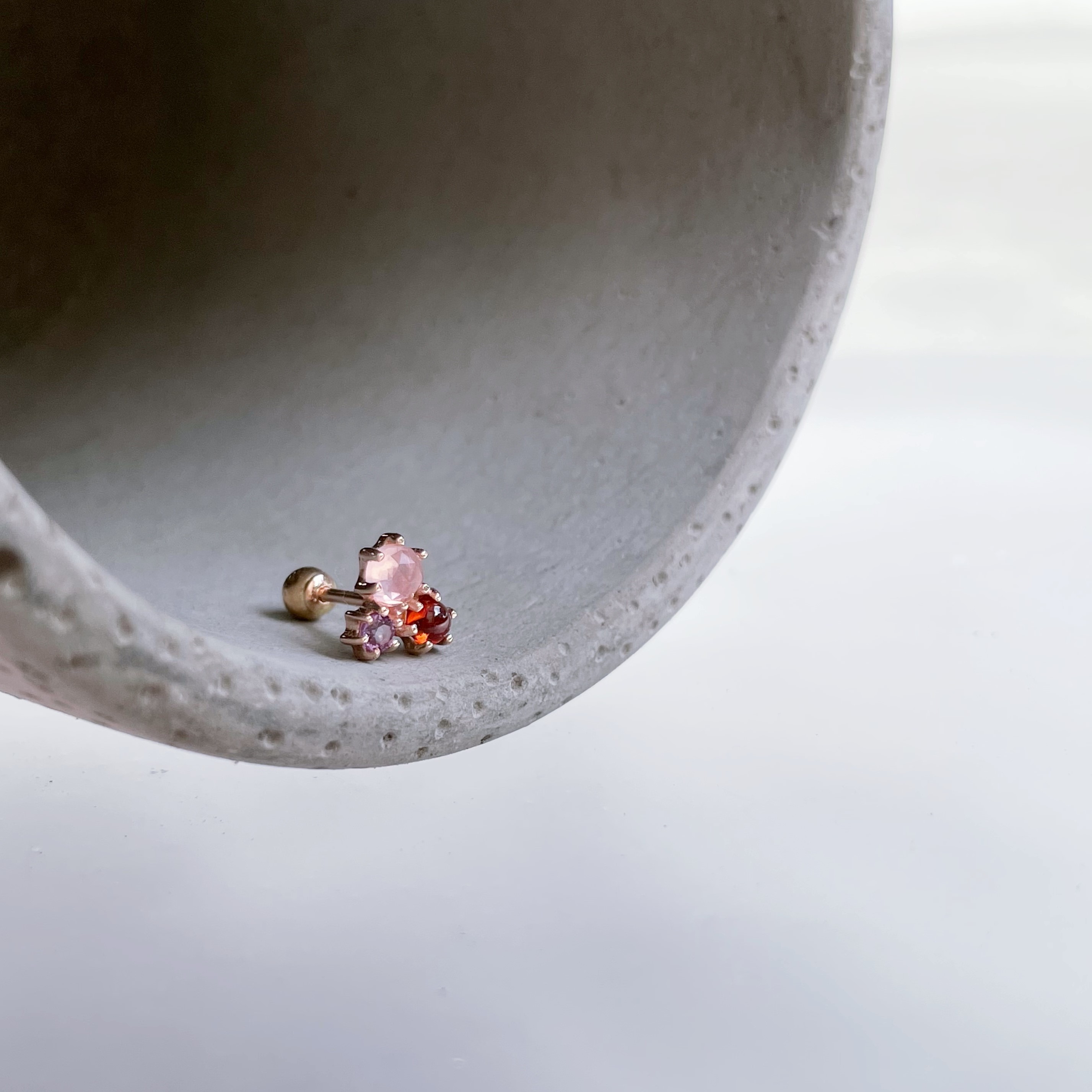 Blossom Red轉珠耳環