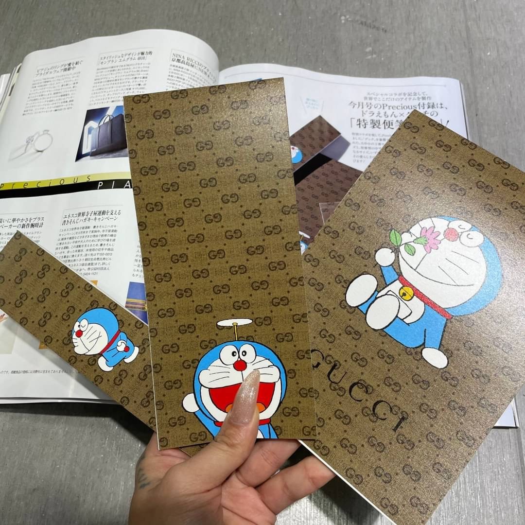 稀少現貨 Gucci x 哆啦A夢 聯名款 便條紙 一組 含3款大小