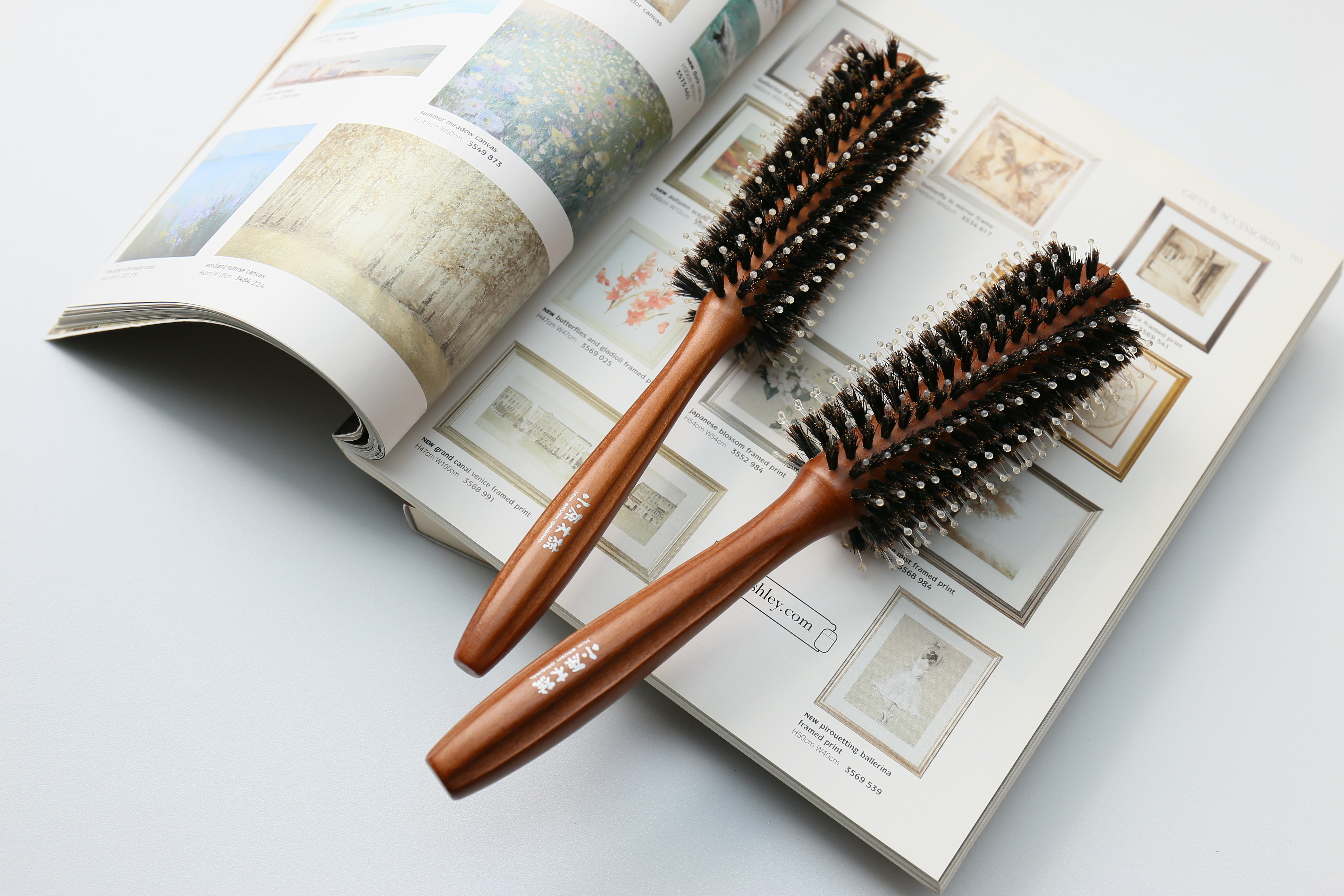 【小原木梳】新款特級豬鬃圓梳-(熱賣圓梳)