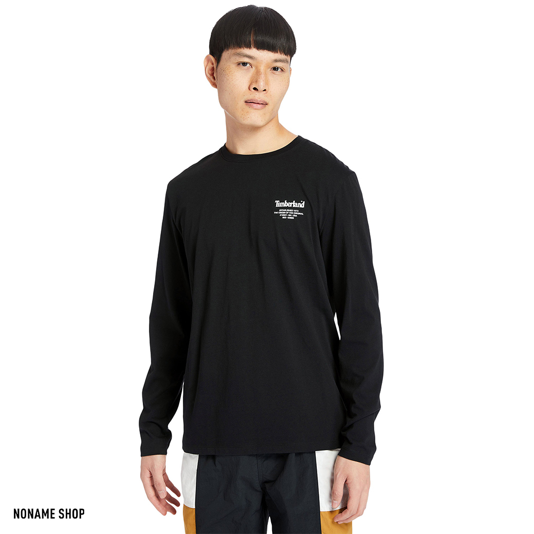 🎄聖誕限定優惠🎄 TIMBERLAND 基本款 經典 Logo 背殺 長袖 黑 (男款)