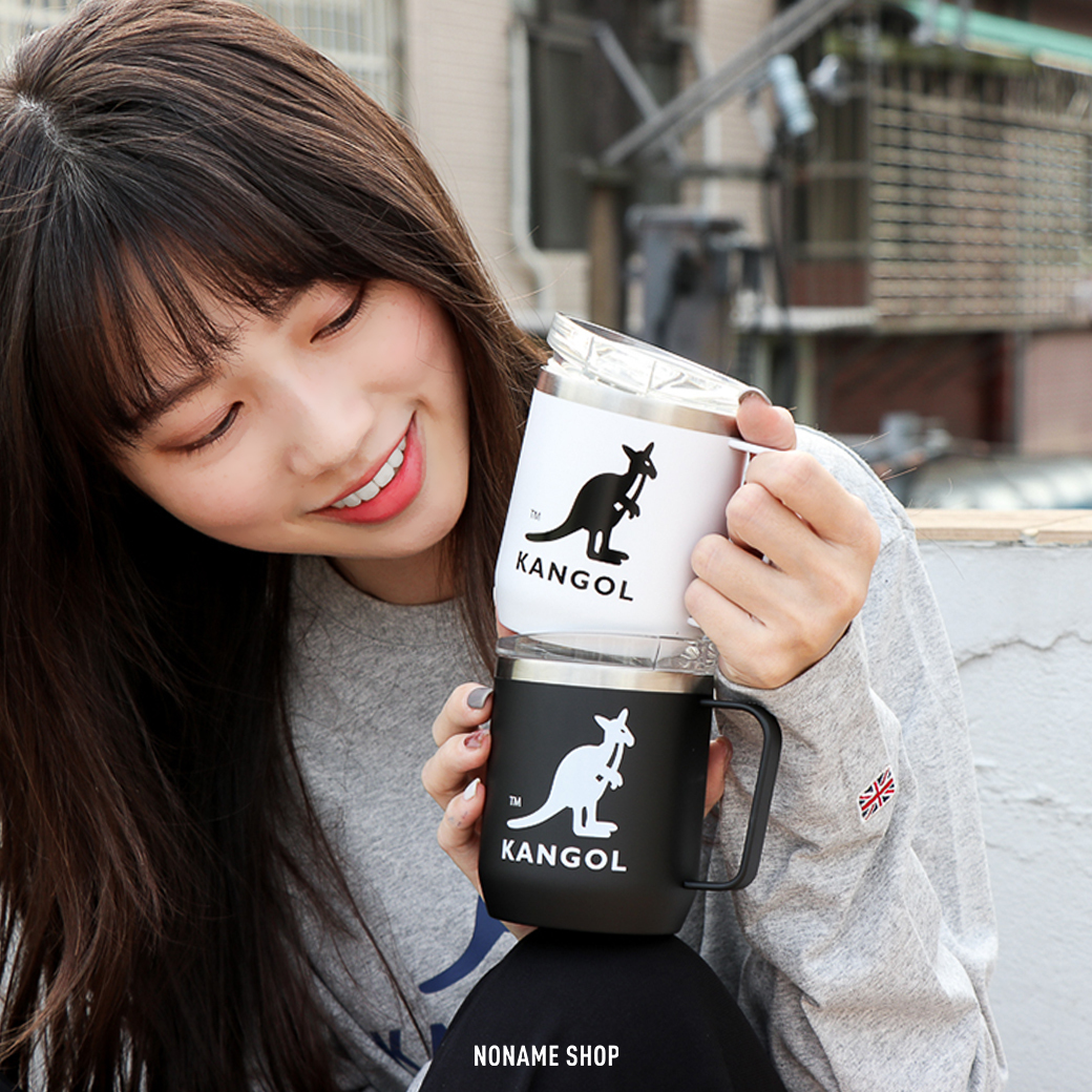 <<錯過哭哭‼️現貨超低價>> KANGOL 英國 袋鼠 不鏽鋼 杯子 兩色