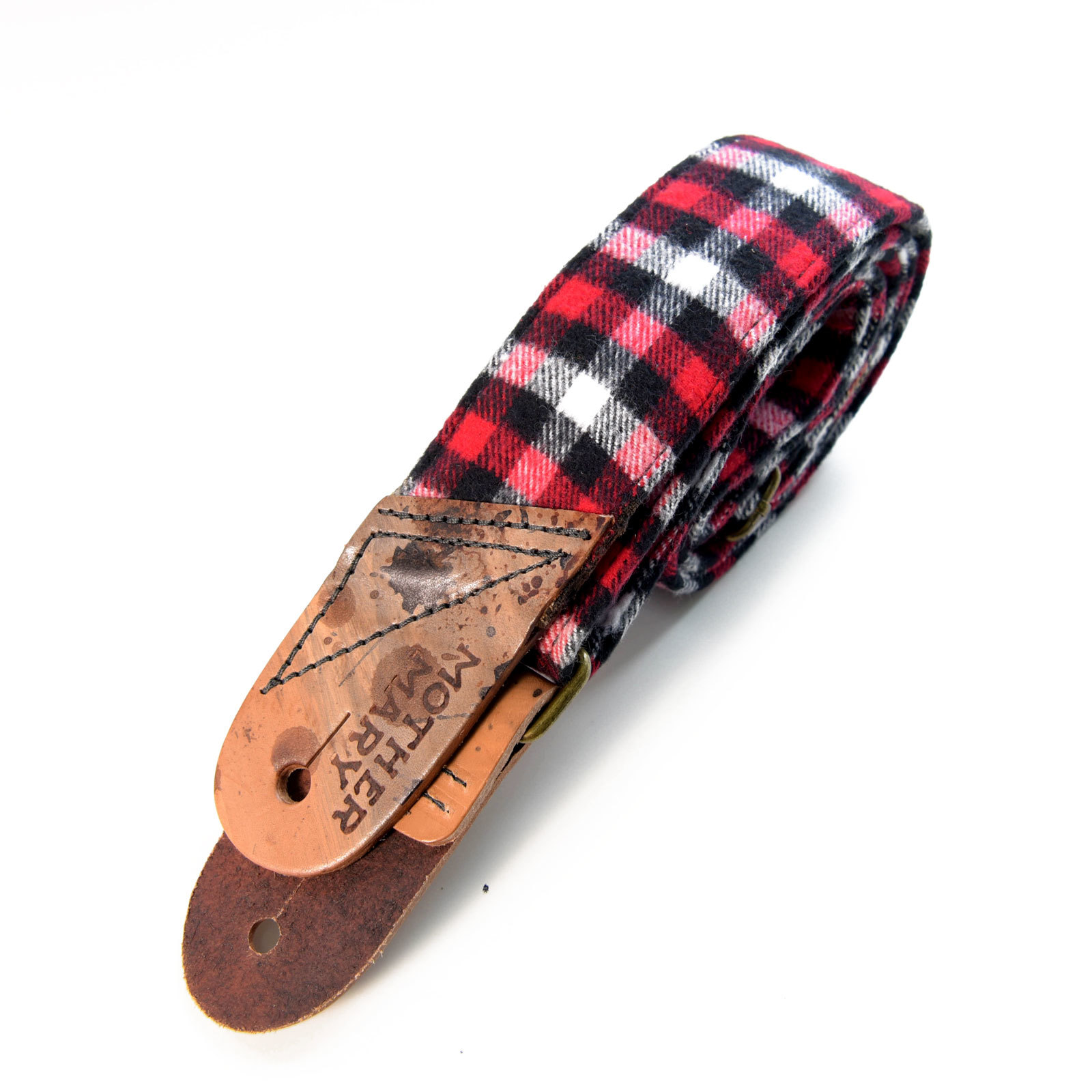 小叮噹的店 MOTHER MARY 01-000078 吉他背帶 紅格紋