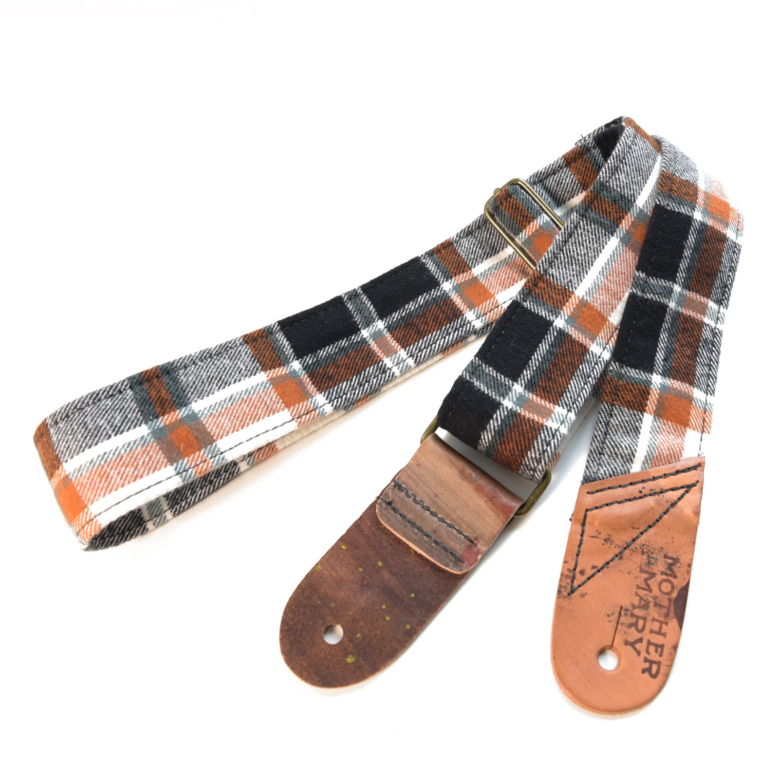 MOTHER MARY 01-000092 吉他背帶 棕色格紋