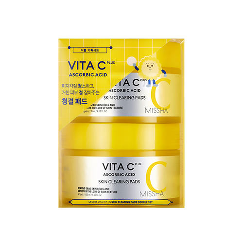 Missha VITA C Plus Skin Clearing Pads [60 Sheets] (Double Special Set)